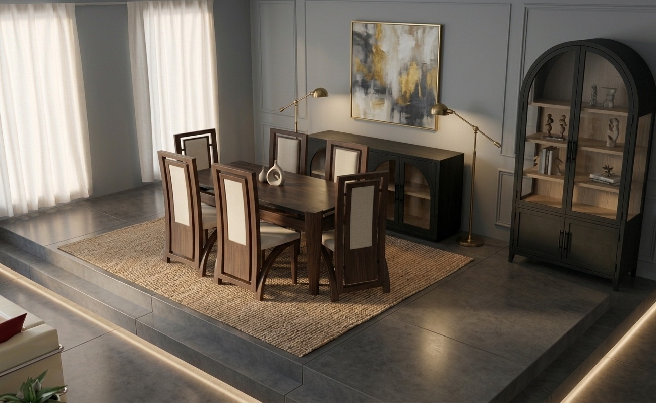 Comedor en nogal — proyecto de Mueblería Baja en Tijuana