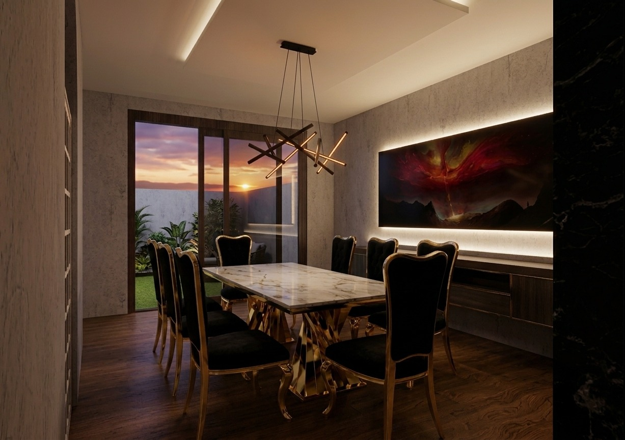 Comedor elegante — proyecto de Mueblería Baja en Tijuana